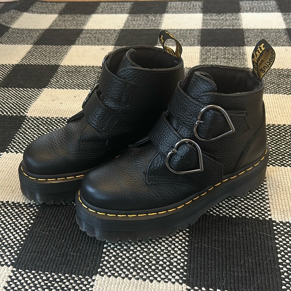Dr. Martens Devon Heart Leather Platform Boots